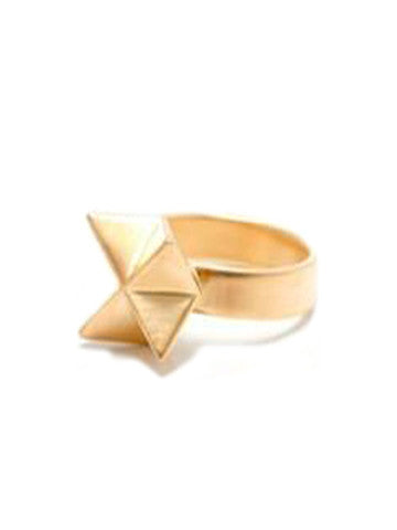 Sacred Geometry Star Ring-Vermeil