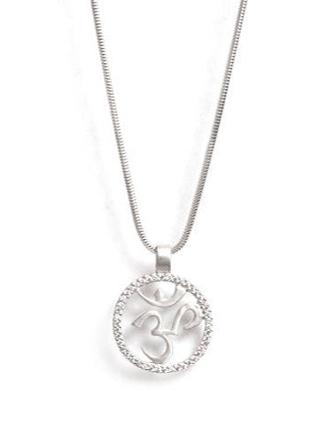 OM, Sterling Silver, Handset Stones