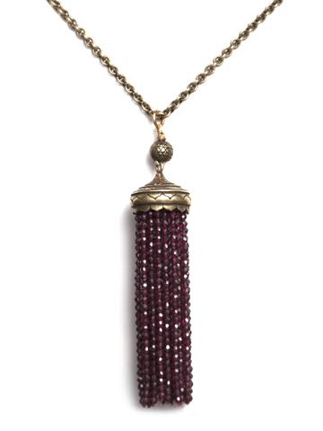 Sri Yantra Garnet Tassel