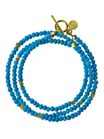 Triple Wrap Bracelet- Turquoise