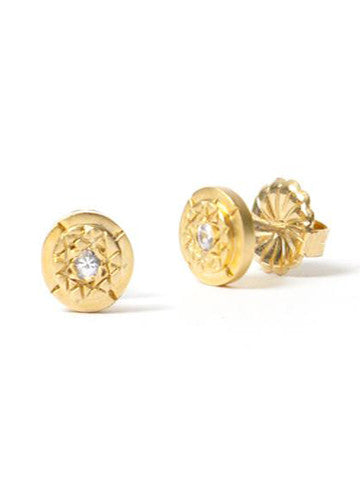 Sri Yantra Stud Earrings Vermeil