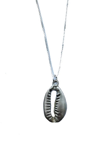 Cowrie Shell Necklace Silver