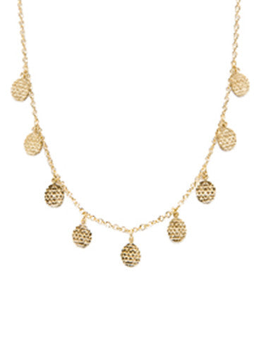 Sri Yantra Coins Necklace-Vermeil