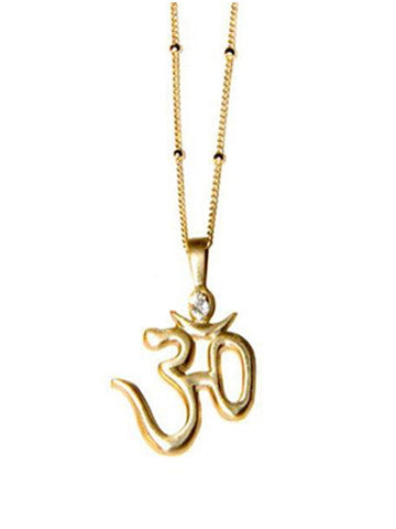 6th Chakra Om Charm Necklace in Vermeil- The THIRD EYE Chakra
