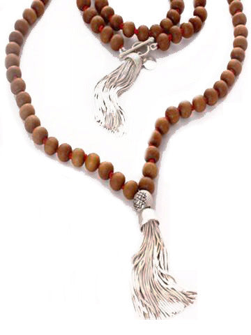 Mala Sandalwood with Sterling Silver Tassel