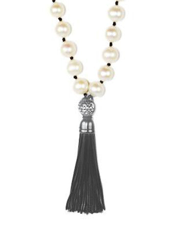 Mala Pearl with Sterling Silver Tassel