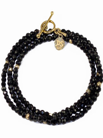 Triple Wrap Bracelet- Black Onyx