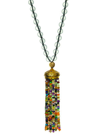 Mala- Crystal with Multicolor Tassel