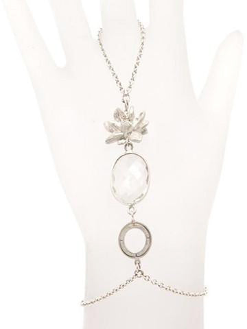 Lotus and Crystal Sterling Silver