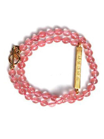 Sat Nam Wrap Bracelet- Cherry Quartz