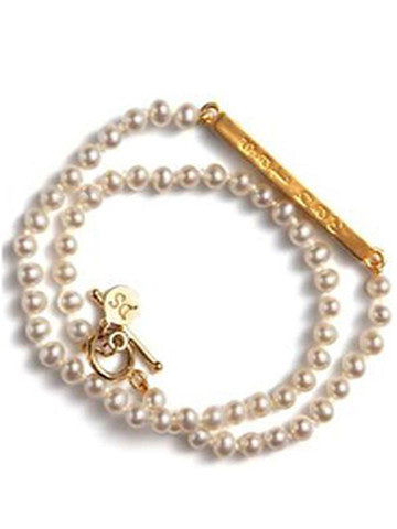 Sat Nam Wrap Bracelet- Pearl