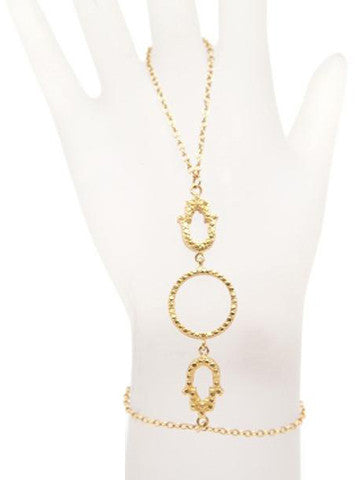 Hamsa Double Brass Plated Gold