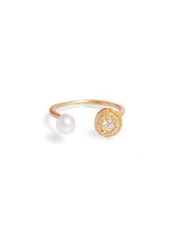 SRI YANTRA PEARL RING