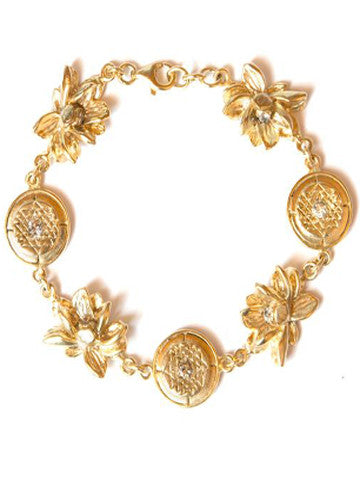 Lotus and Sri Yantra Bracelet