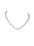 Open Disk Black Onyx Beaded Choker