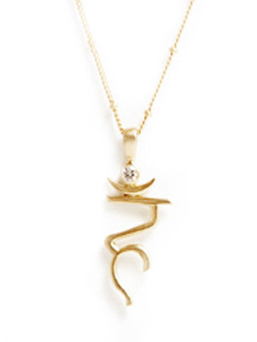 5th Chakra Charm Necklace in Vermeil- The THROAT Chakra