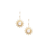 Dodecagram Moonstone Earrings
