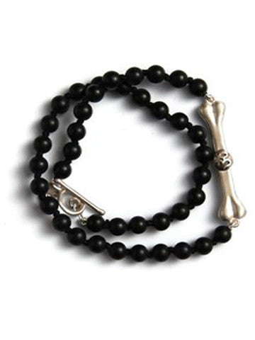 Double Wrap Bhakti Bar Bracelet- Black Onyx