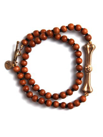 Double Wrap Bodhi Bar Bracelet- Sandalwood