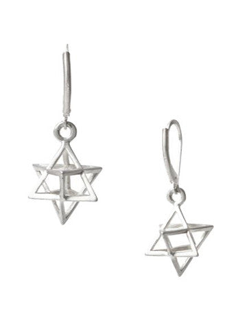 Star Tetrahedron Earrings (Sterling Silver)