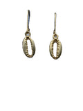 Cowrie Shell Drop Earring Gold