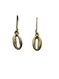 Cowrie Shell Drop Earring Gold