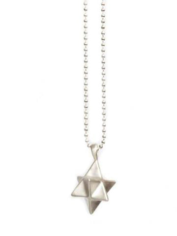 Star Tetrahedron Necklace Silver