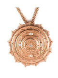 Sri Yantra a Large Pendant Elaborate with 5 White Sapphires