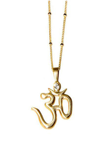 6th Chakra Om Charm Necklace in Vermeil-  The THIRD EYE Chakra