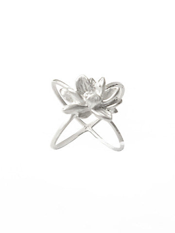 Lotus Ring, Sterling Silver