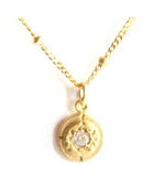 Sri Yantra Extra-Small Pendant with White Sapphire