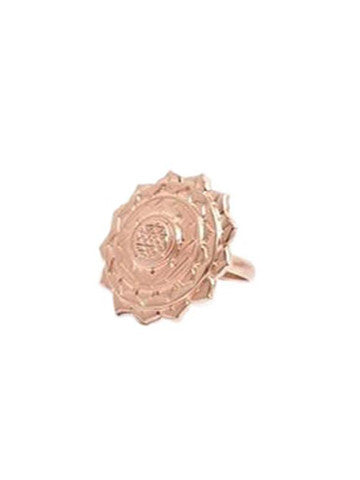 Sri Yantra Ring-Rose Gold Vermeil