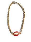 Cowrie Shell Bracelet - Colored Enamel