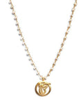 Ek Ong Kar Round Moonstone Necklace